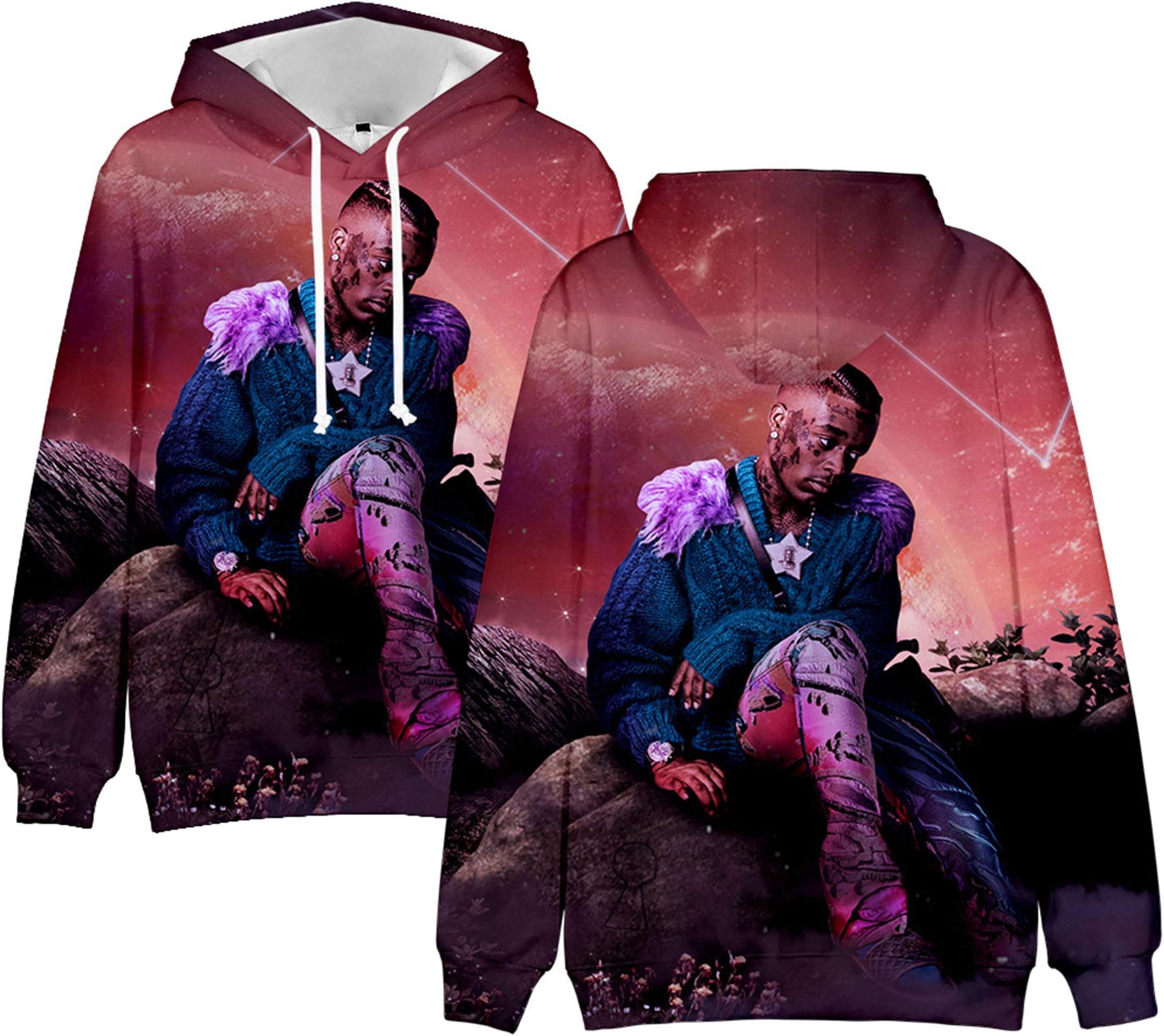 SSUJ7 Unisex Lil-Uzi-Vert Hoodie Pullover Sweatshirt Sweater Hoodies for Youth Men and Women
