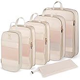Expandable Compression Packing Cubes for Suitcases,Lightweight Compressible Travel Packing Organizer for Carry on Suitcase,Or