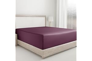 California Design Den Twin Fitted Sheet, 100% Cotton 400 Thread Count Sateen Cooling, No Pop-Off Elastic, Durable Bottom Sheet for Adults & Teens (Twin, Soft Plum)