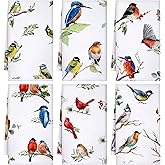 Set of 6 Birds Kitchen Towels Hummingbird Tea Towels Absorbent Dish Towels Birds on Branch 24 x 16 Inches Kitchen Gifts Cardinal Hand Towels Bird Lover Gifts for Farmhouse Kitchen Bathroom Decorations