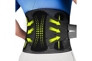 aoFIT Back Brace for Lower Back Pain Relief - Adjustable Lumbar Support Belt with Rigid 3D Support & Breathable Thin Design f