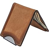 Front Pocket Slim Bifold Wallet for Men | Made in USA | Premium Full Grain Leather Men’s Wallet with Minimalist Design | Charred Oak