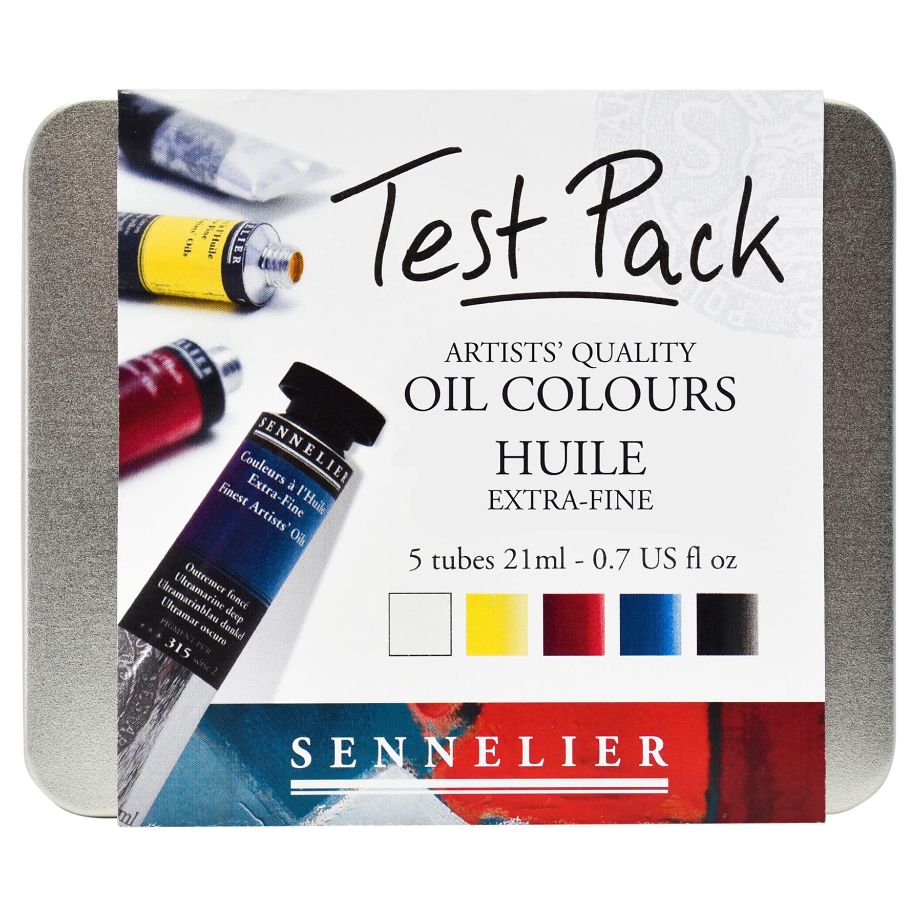 Sennelier Artists Quality Oil Colour Paint Test Pack 5 x 21ml