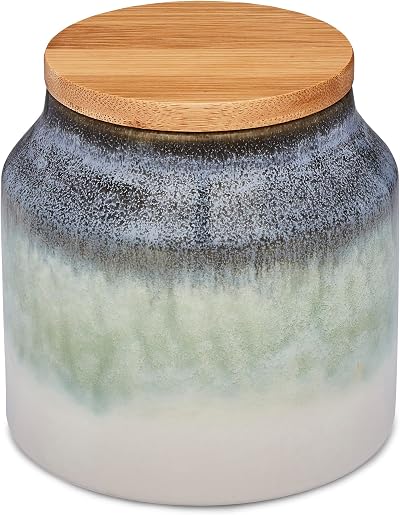 Cooksmart Ceramic Canister Set - Tea, Sugar, Coffee Kitchen Storage Jars