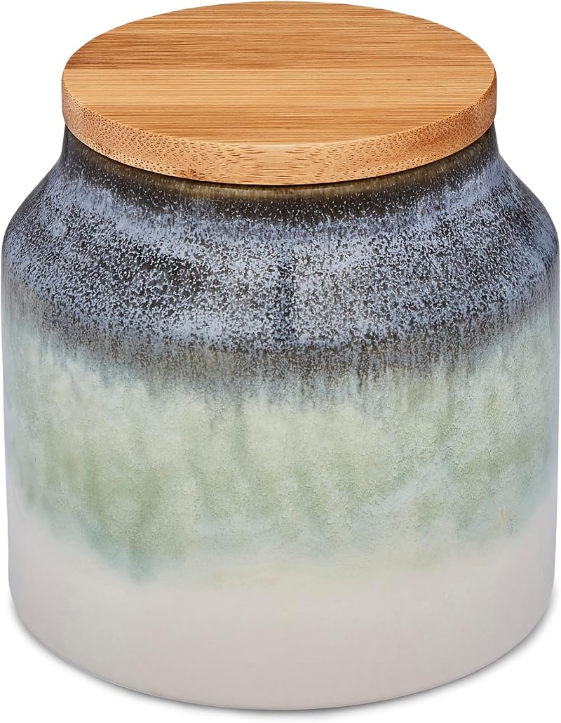 Cooksmart Ceramic Canister Set - Tea, Sugar, Coffee Kitchen Storage Jars