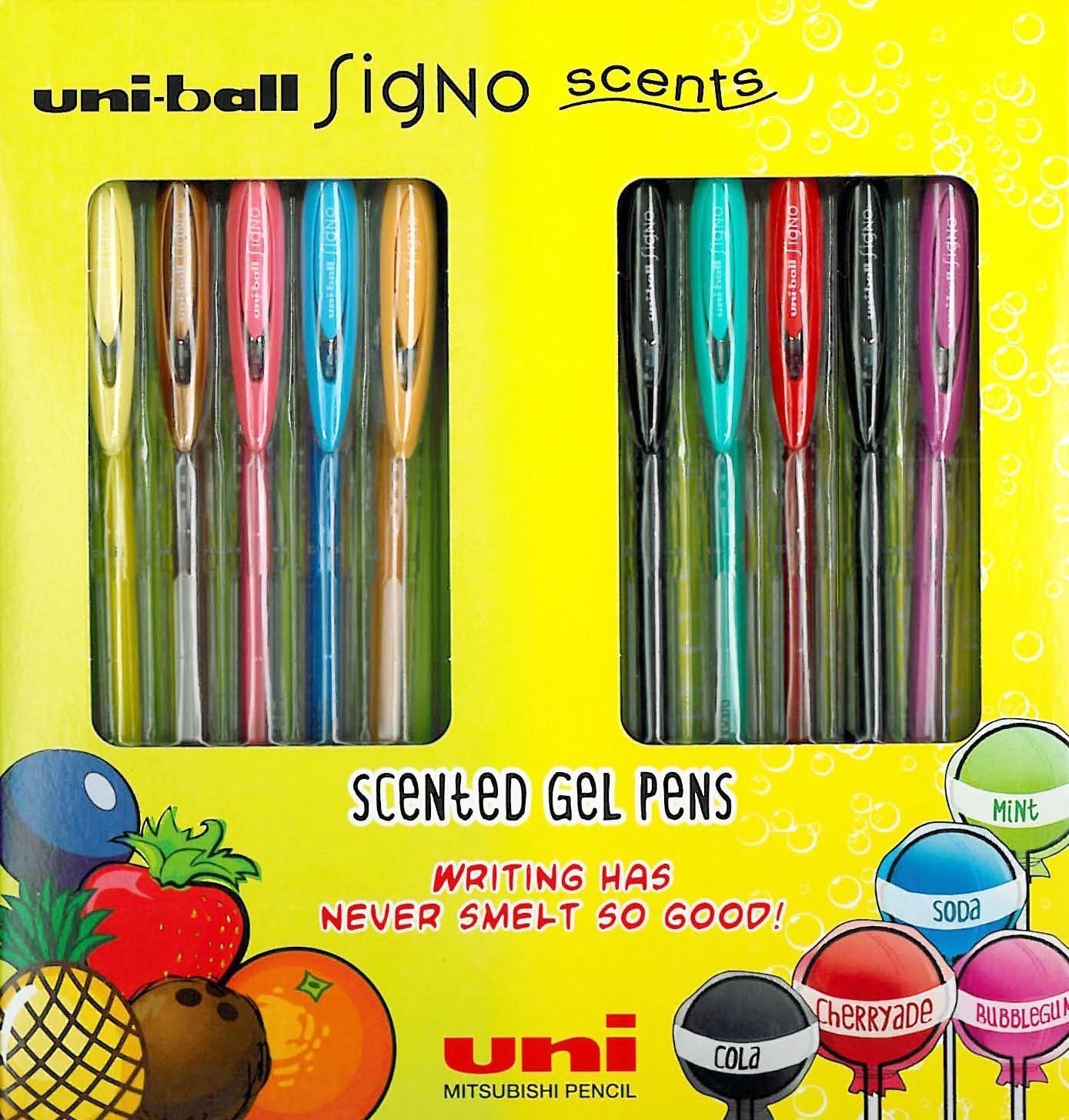 Uniball Scented Ink Rollerball Pens Assorted Fruit/Sweet Scents