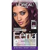 L'Oreal Paris Feria Midnight Bold Multi-Faceted Permanent Hair Dye, One-Step Hair Color Kit for Dark Hair, No Bleach Required, Orchid Glow