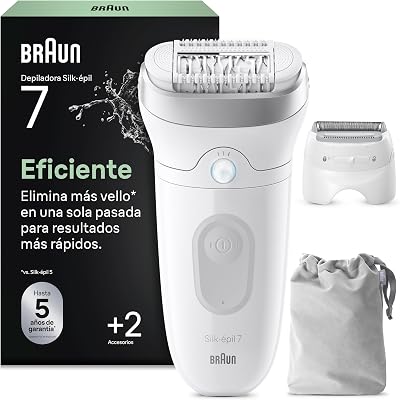 Silk·épil 7 Depiladora Eléctrica Mujer, 7-030, Plata