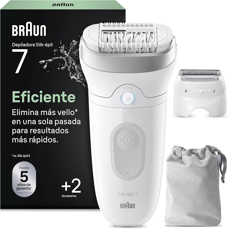 Silk·épil 7 Depiladora Eléctrica Mujer, 7-030, Plata