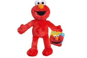 Sesame Street Friends 8-inch Elmo Sustainable Plush Stuffed Animal, Officially Licensed Kids Toys for Ages 18 Month, Gifts an