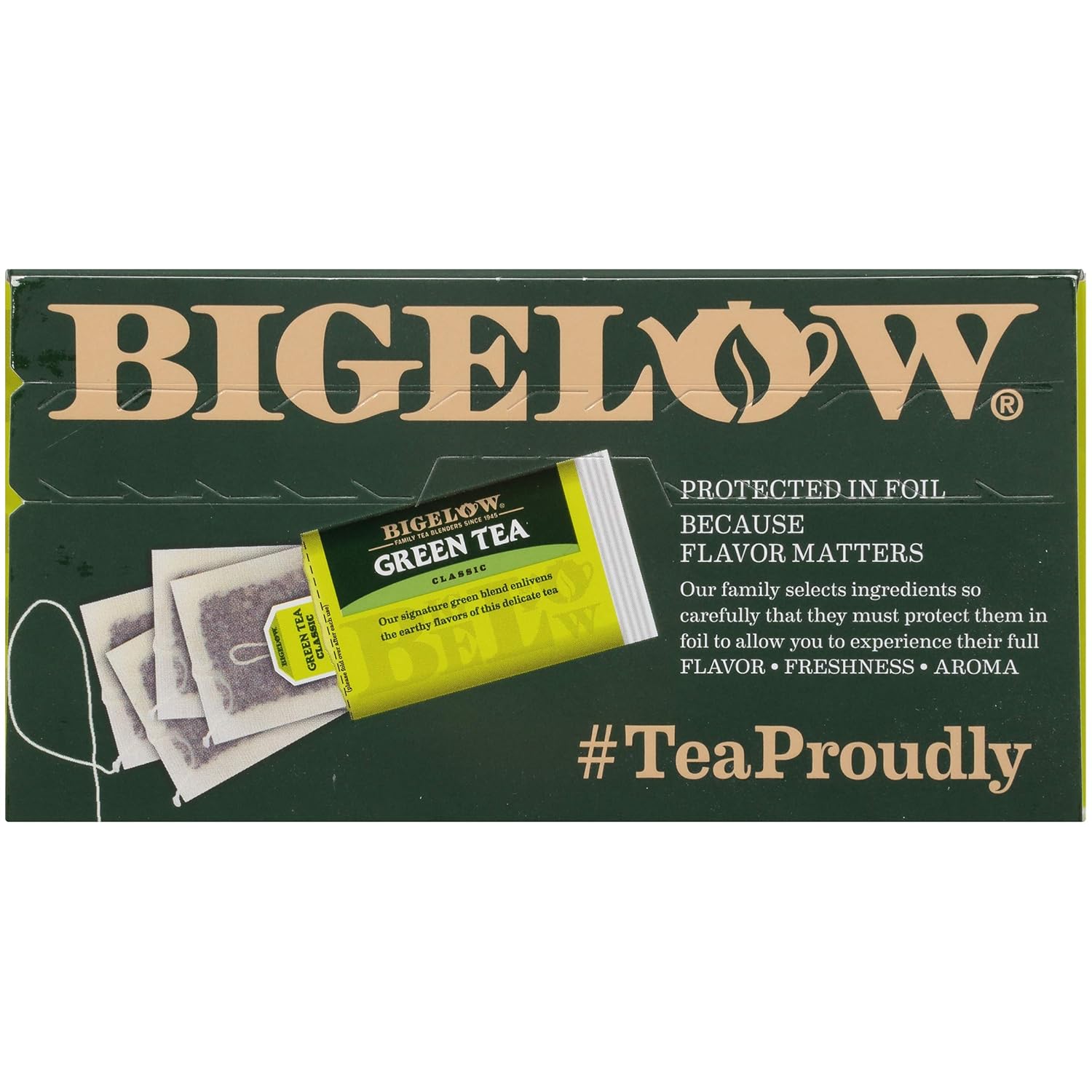 Bigelow Classic Green Tea Bags, 40-Count Boxes (Pack of 6), Caffeinated Green Tea, 240 Tea Bags Total : Grocery & Gourmet Food