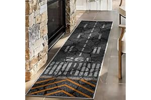 Airport Runway Runner Rug 3x12ft, Non-Skid Hallway Carpet, Soft Shed Resistant & Breathable Playing Mats, Dirty Resistant Non