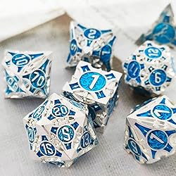 GIUADKXD DND Dice Set - Metal Polyhedron Dice Set