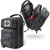 RXW Large Capacity Pencil Pouch for Boys, Tactical EDC Zippered Pencil Bag, Small Tool Pouch for Adults (Includes US Flag Pat