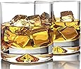 MOFADO Crystal Whiskey Glasses - Classic - 12oz (Set of 2) - Hand Blown Crystal - Thick Weighted Bottom Rocks Glasses - Perfect for Scotch, Bourbon and Old Fashioned Cocktails