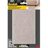 Scotch Felt Pads, 2 Pads, Rectangular, Beige, 4 in x 6 in | Protecting Hardwood Floors, Easy-to-apply, Self-Stick design, Reliable protection from nicks, dents and scratches (SP800-NA)
