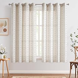 jinchan Boho Curtains Linen Curtains for Living