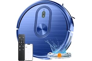 XIEBRO Robot Vacuum and Mop Combo, 2 in 1 Mopping Robotic Vacuum with Schedule, App/Bluetooth/Voice, Max Suction 3200Pa, Self-Charging Robot Vacuum Cleaner, Slim, Ideal for Pet Hair, Hard Floor, Carpet