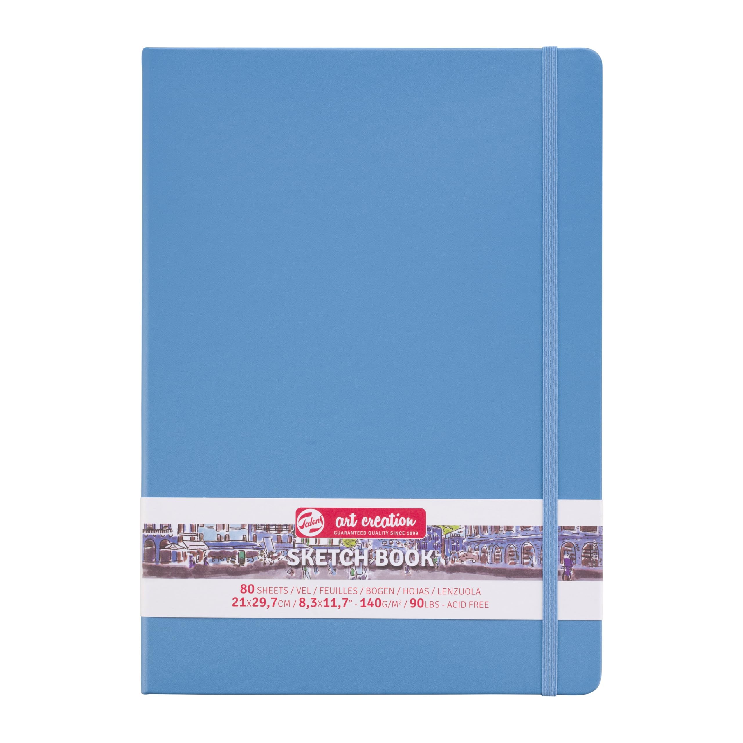 Talens Art Creation Sketchbook - Lake Blue 21x29.7cm 140g 80 Sheets - Acid-Free Paper for Drawing & Journaling