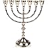 Portacandele In Ottone Menorah Ebraico 7 Candele, Grande