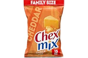 GENERAL MILLS Chex Mix Snack Mix, Cheddar, Savory Snack Bag, Family Size, 15 oz
