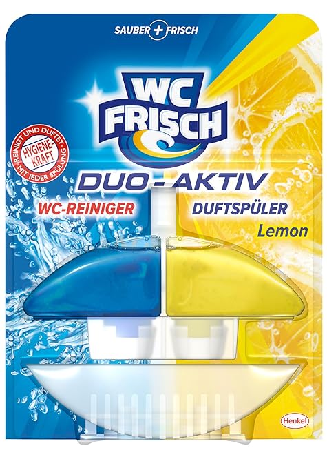 Wc Frisch Duo Aktiv Reinigungswürfel Für Wasserkästen WC Frisch Duo Aktiv Spüler Citrus, mit Halter, WC Frische, 4er Pack (4