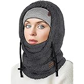 ROXUN Ski Mask Fleece Balaclava, Windproof Face Mask Winter Warm Neck Cover Hat Hood for Men Women