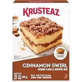 Krusteaz Cinnamon Swirl Crumb Cake and Muffin Mix, 21 oz Box