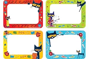 Edupress EP63939 Pete the Cat Name Tags/Labels