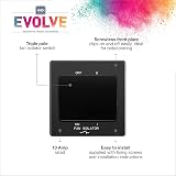BG Electrical Evolve Triple Pole Fan Isolator Switch, Black Chrome Finish view 2