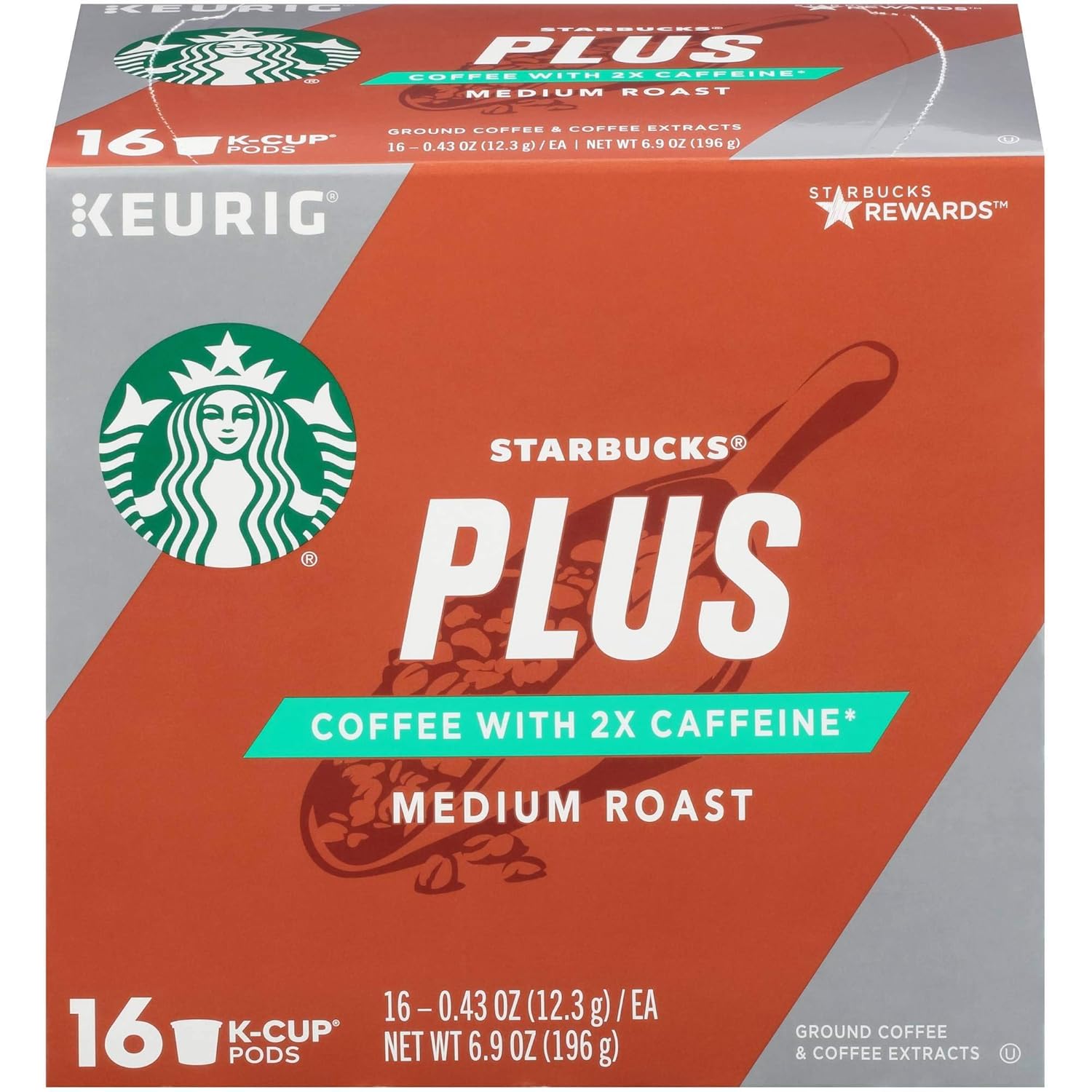 Starbucks Keurig K-Cup Plus Medium Roast 16 pods),6.9 oz, pack of 1