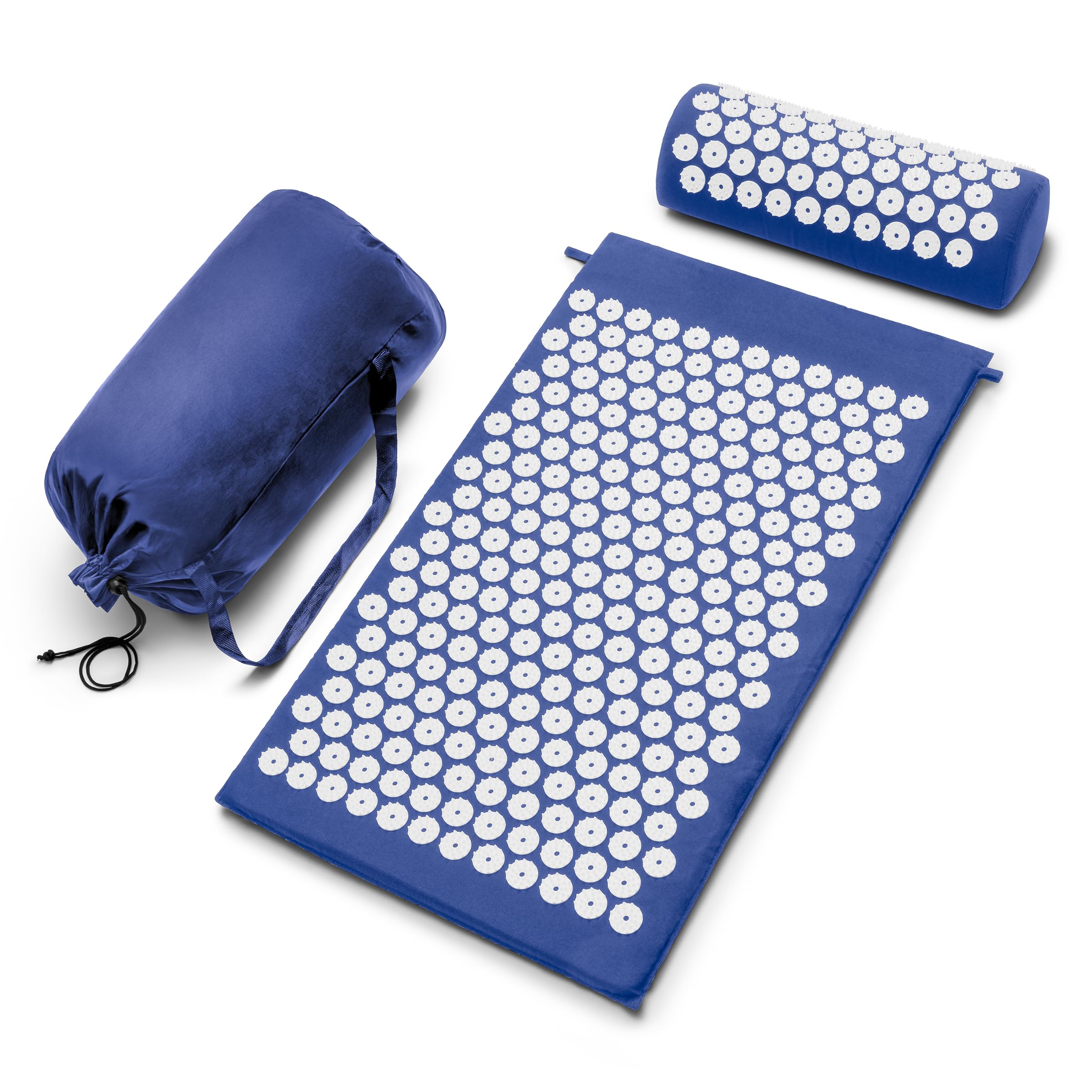Photo 1 of Sivan Health and Fitness Acupressure Mat and Pillow Set - Grounding Mat for Stress, Back & Neck Pain - Acupuncture Point Massage Mat for Muscle Relaxation, Sciatica, & Meditation - Includes Carry Bag