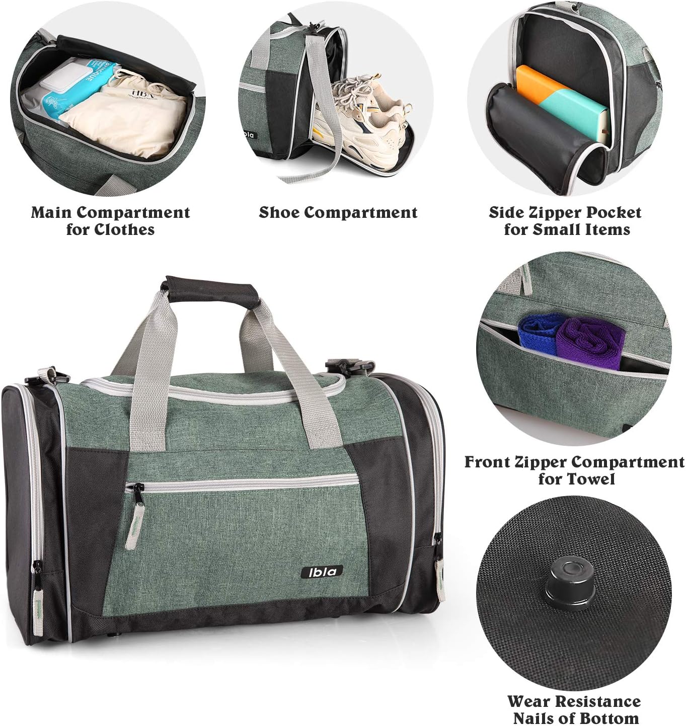 holdall with compartments