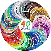 Kretrum 40 Colors PLA 3D Pen Filament Refills Compatible with SCRIB3D MYNT3D Keiare 3D Pen Most 1.75mm PLA 3D Prining Pens NO