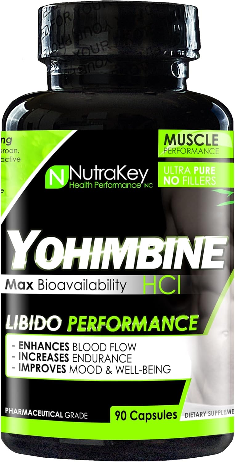 NutraKey Yohimbine HCl Capsules, 90 Count: Health & Personal Care