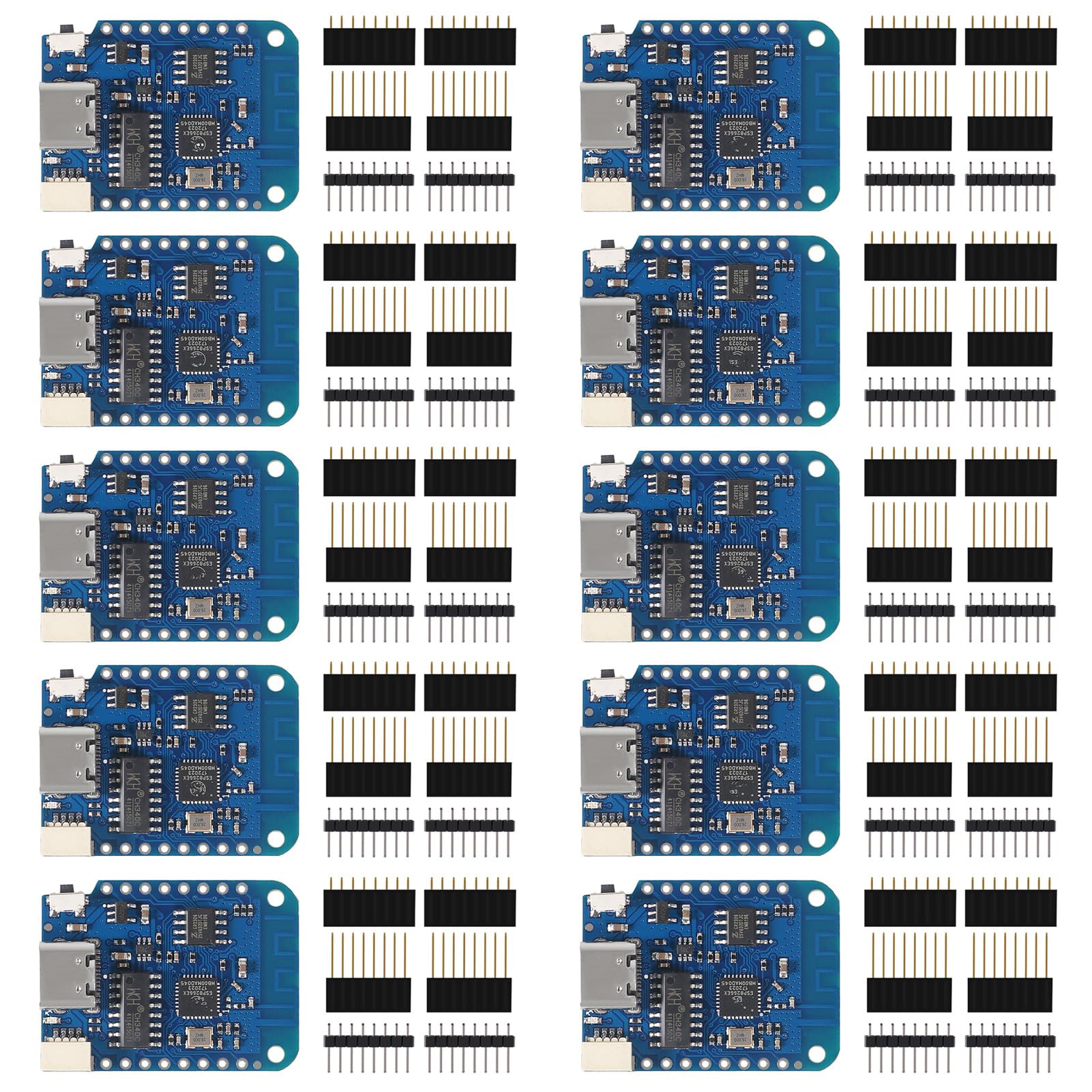 View 1 of 10pcs WeMos D1 Mini V4.0.0 Type-C USB WiFi Internet of Things Board Based ESP8266 4MB Compatible with Arduino MicroPython Nodemcu (V4.0.0 Type-C)