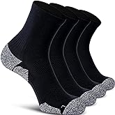 CWVLC Compression Athletic Quarter Socks Cushioned for Men Women