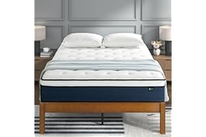 ZINUS 12 Inch Comfort Support Hybrid Mattress [New Version], Queen, Fiberglass Free, Medium Plush, Motion Isolation, Certified Safe Foams & Fabric, Mattress in A Box