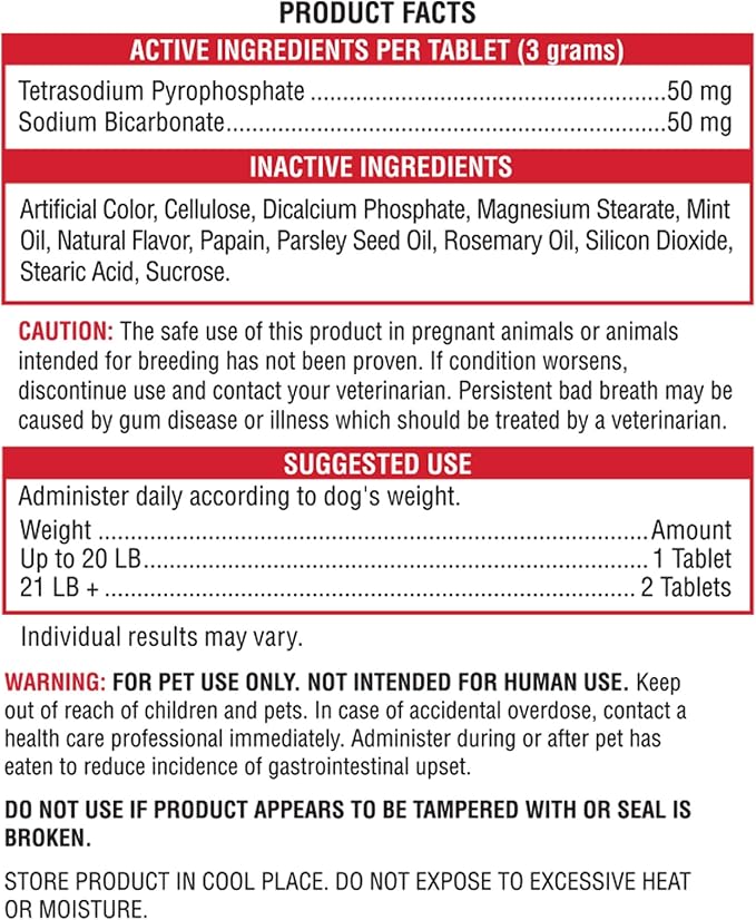 fresh breath tablets for dogs