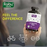 Raibu L-Carnitine 3000 High-Strength Capsules 180 Ct Vegan 3000mg view 5