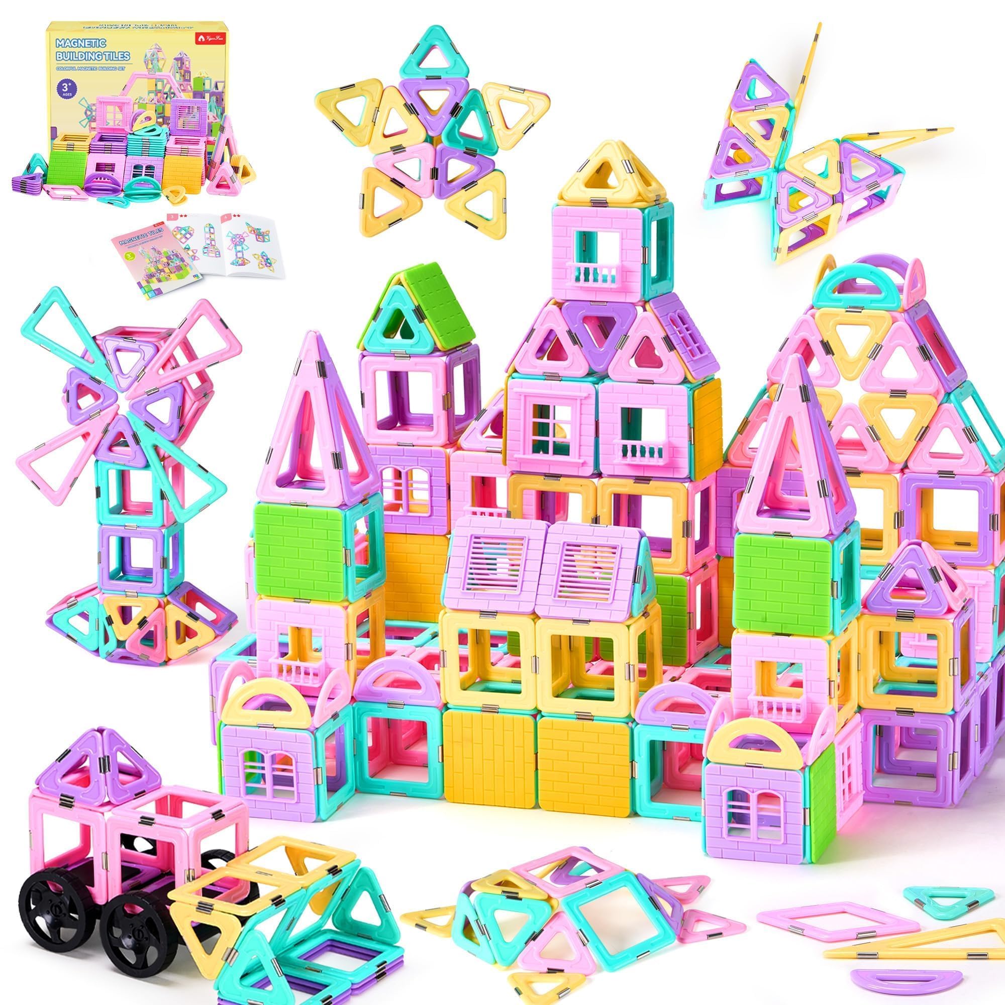 Photo 1 of *MISSING PARTS*
Magnetic Tiles Set, Magnet Building Blocks Set with Car for Kids Ages 3+, STEM Educational Montessori Learning Construction Toys for 3 4 5 6 7 8 + Year Old Toddlers Boys Girls Birthday Gifts*See Clerk Notes*