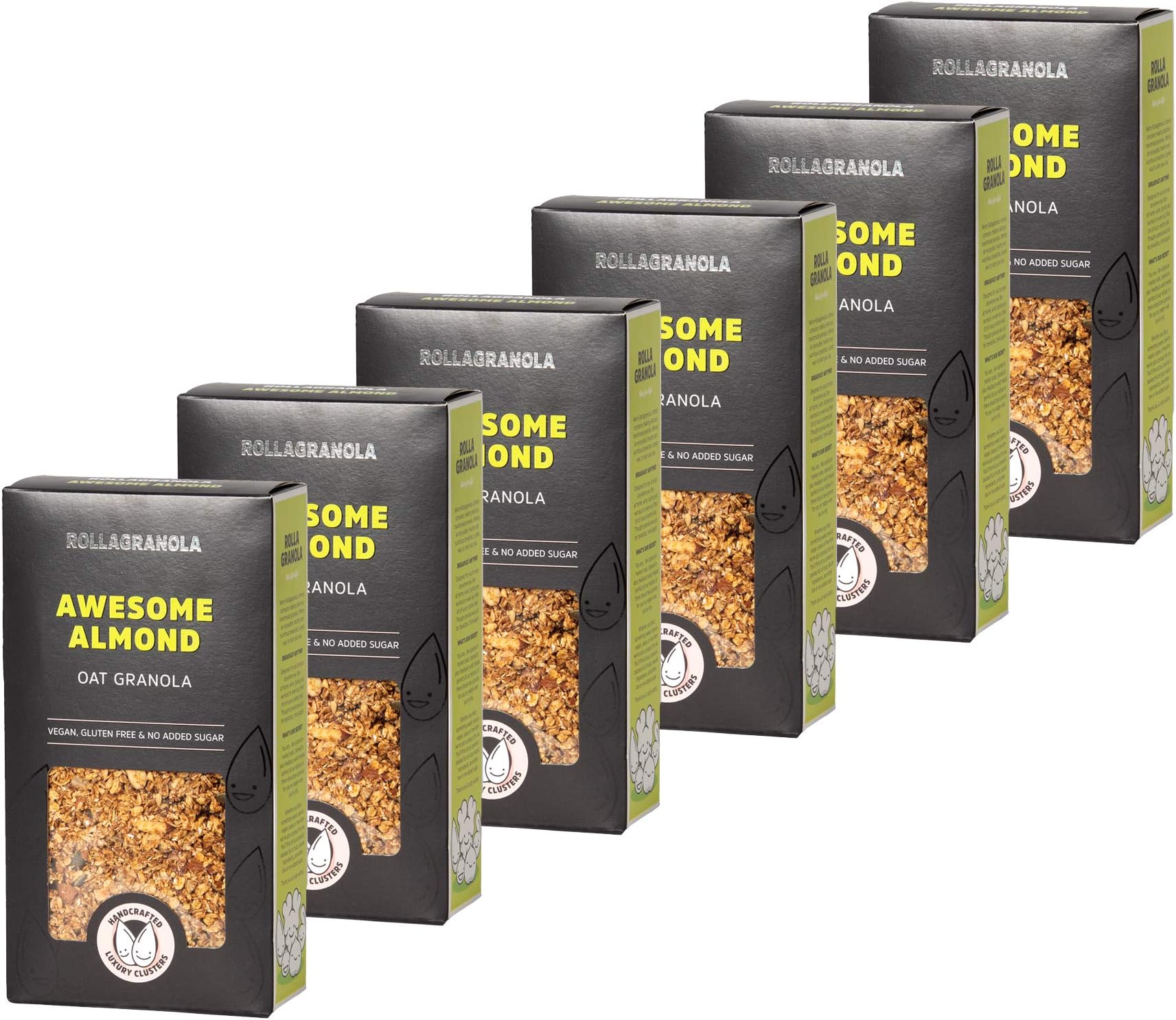 Rollagranola Awesome Almond Oat Granola, Gluten Free, Vegan, No Added Sugar