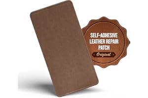 MastaPlasta Self-Adhesive Premium Leather Repair Patch - Tan 8" x 4" (20 x 10 cm). Instant Upholstery-Quality Patches for Sofas, Car Interiors, Bags, Vinyl & More