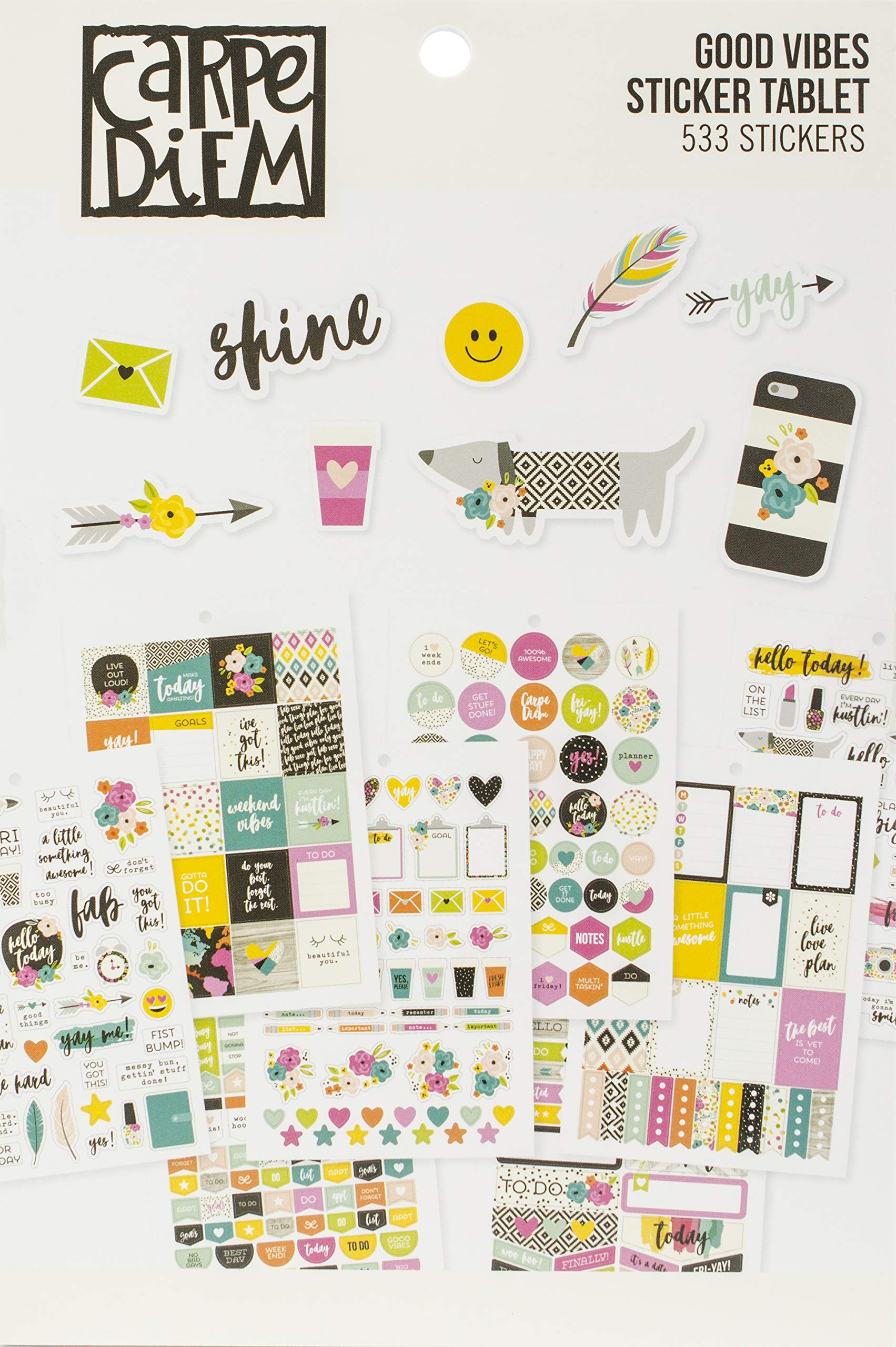 Pukka Pads PP10262 A5 Sticker Tablet, Good Vibes, Pack of 12