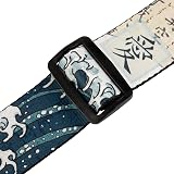Levy's Leathers 2 inch Polyester Guitar Strap with Leather Ends Koi Fish view 3