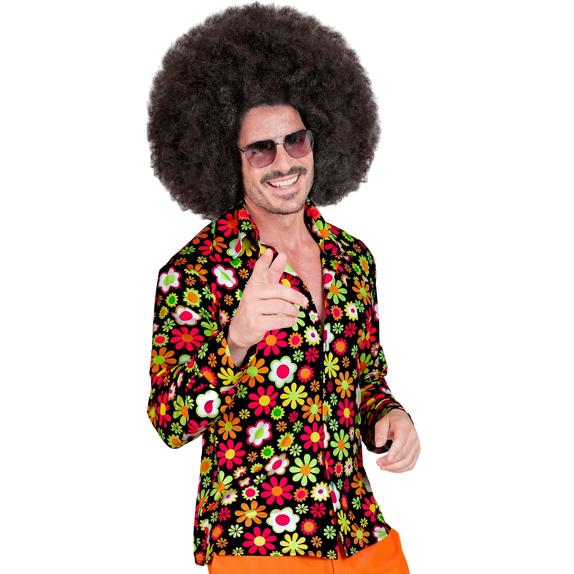 Widmann W MILANO Party Fashion - Shirt Hippie, Hipster, Flower Power, 60s Outfit, Fancy Dress Costumes