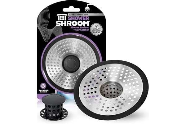 ShowerShroom SHSULT755 Ultra Revolutionary Shower Hair Catcher Drain Protector, Stainless