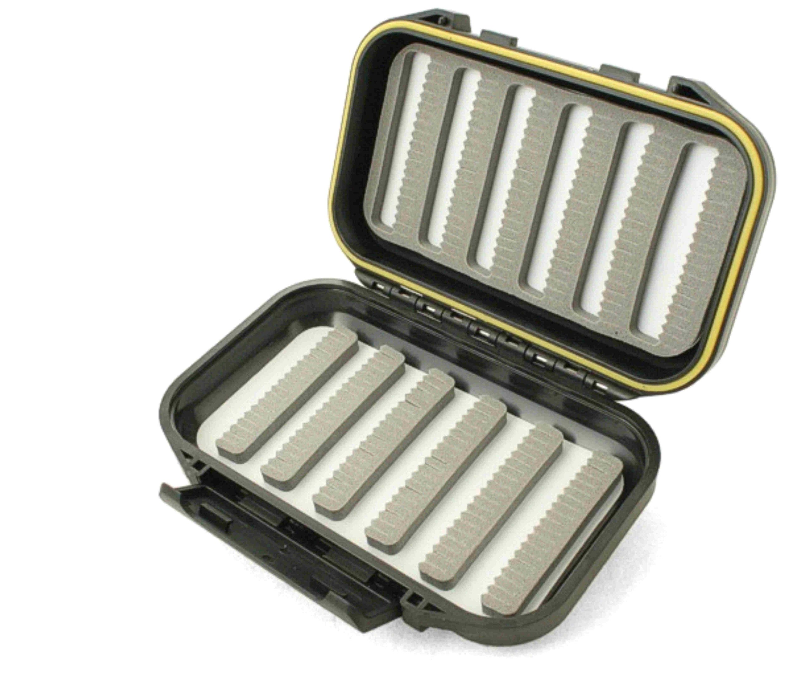 Fly Fishing Fly Box Waterproof Click Shut Black Lightweight Pocket Size Floating