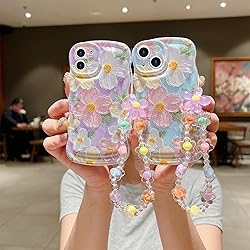 for iPhone 13 Mini Curly Wavy Case, Cute Colorful