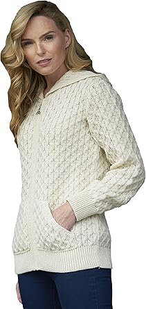 cable knit hoodie women's